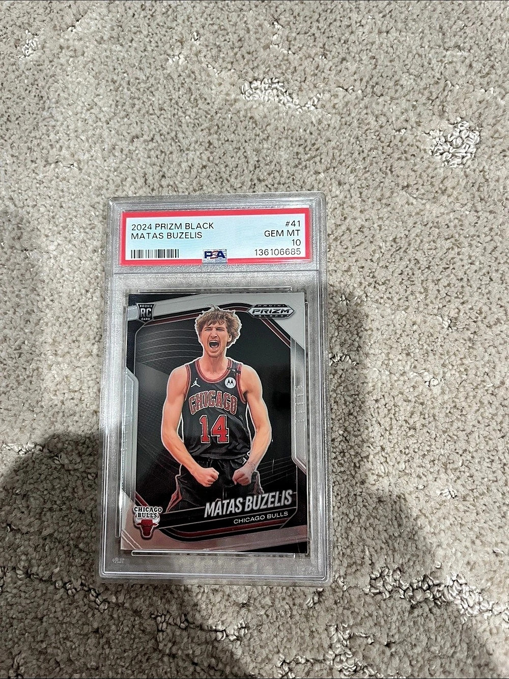 Panini 2024 Prizm Black #4 Matas Buzelis PSA 10 PSA 10 Basketball Card